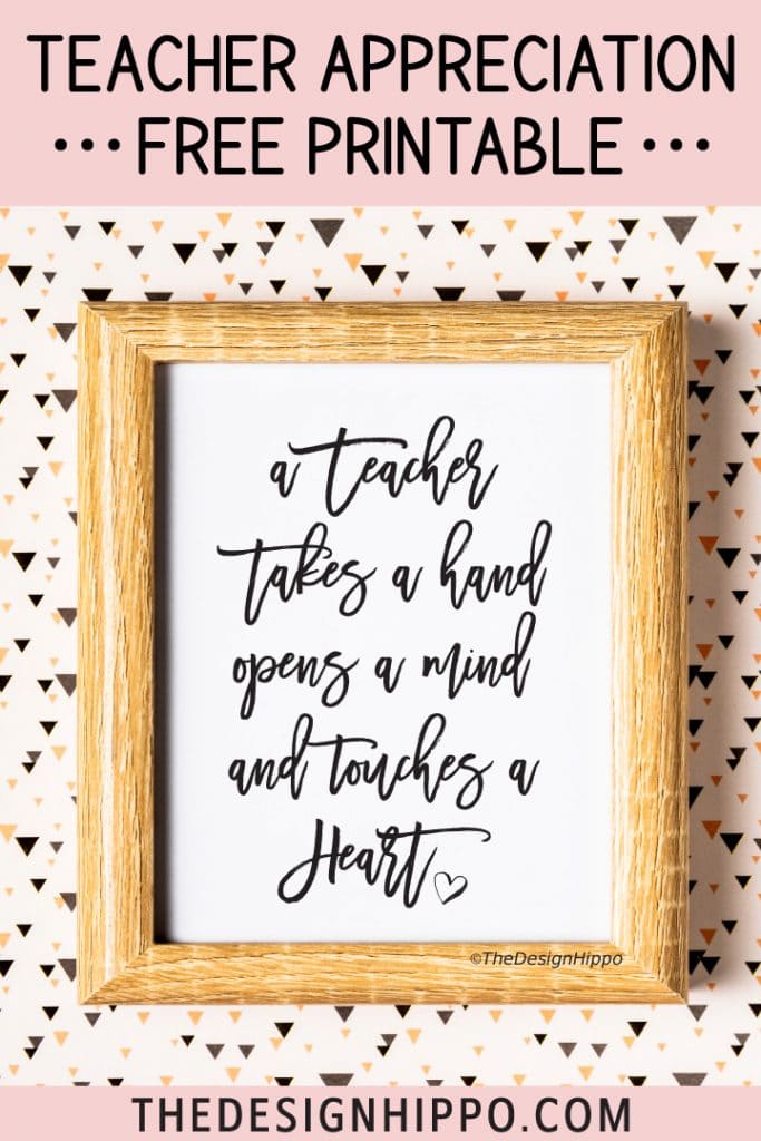 Free Teacher Appreciation Quote Printable