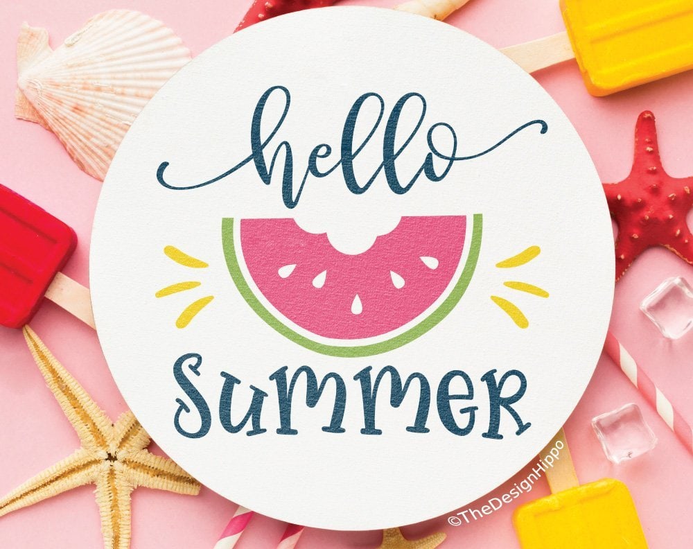 Free Hello Summer SVG Cut Files For Cricut And Silhouette
