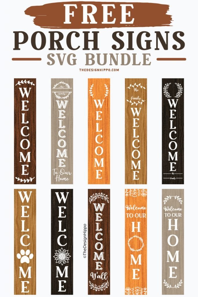 collage of 10 free welcome svg images with a text on top