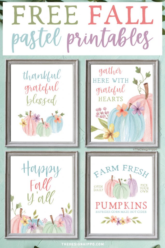 Free Fall Quote Printables With Pumpkins In Pretty Pastels